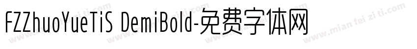 FZZhuoYueTiS DemiBold字体转换
